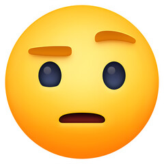 Fototapeta premium Slightly Frowning Face 