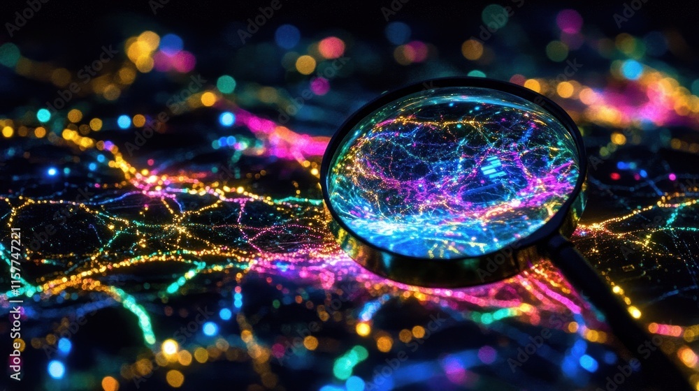 Poster magnifying the universe: a vibrant exploration of complex networks