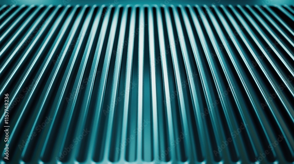 Poster abstract blue metal surface with parallel lines and soft gradient effect