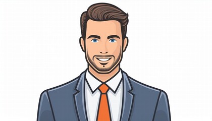 Professional businessman in a sharp suit, isolated on a transparent background, exuding confidence and style. Ideal for corporate presentations and businessrelated projects.