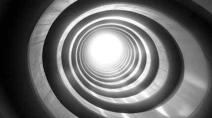Fototapeta premium A swirling tunnel of light, creating a sense of depth and infinity.