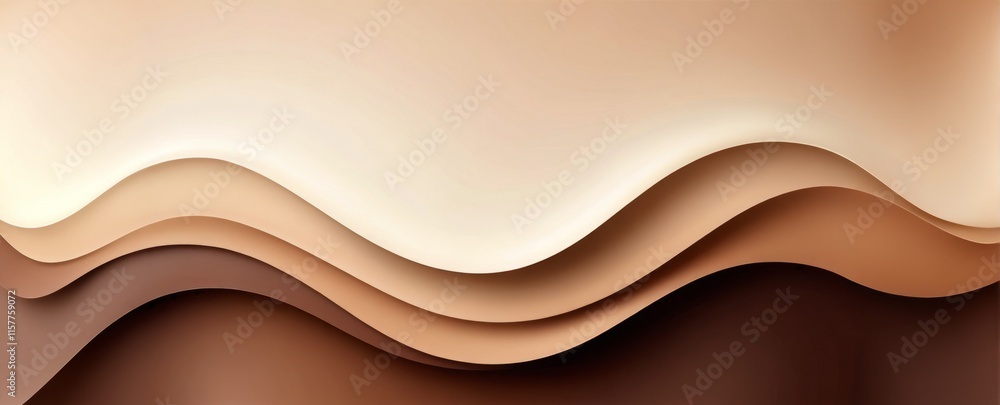 Poster mocha mousse background featuring soft, flowing layers in warm tones that evoke a sense of comfort a