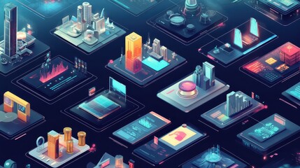 visual information charts with the content covering market scale and revenue, industrial chains, user consumption, employment, and talent demand. 