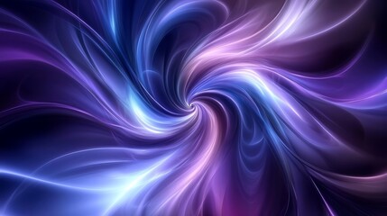 Obraz premium Abstract Digital Painting: Vividly Swirling Purple and Blue Hues. AI Generated