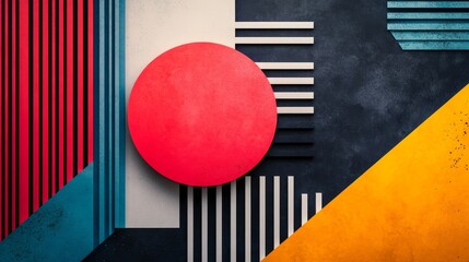 Clean minimal lines form elegant abstract compositions with vibrant glowing hues., Generative AI