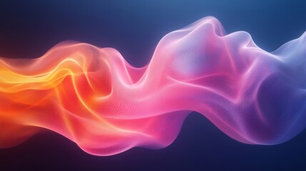 Obraz premium Clean minimal lines form elegant abstract compositions with vibrant glowing hues., Generative AI