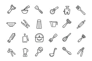 Kitchen Accessories icon set