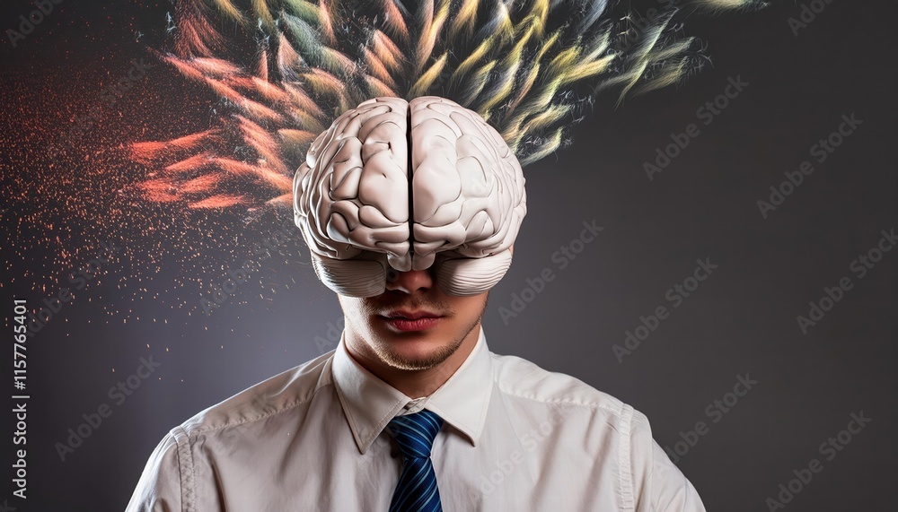 Poster exploding colors of creativity a visual representation of a mind blown by ideas and inspiration a br