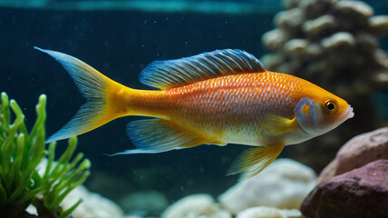 Fototapeta premium fish swimming in aquarium