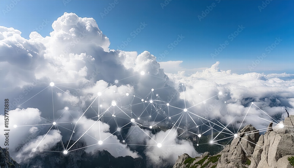 Poster enhance your tech content with stunning stock photos of clouds filled with innovative ideas and conc