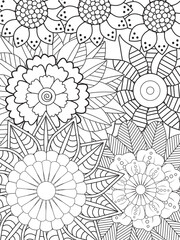 PrintFlowers Coloring Pages For Adules