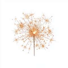 A stunning golden dandelion puff, capturing intricate details and textures against a minimalist white background.
