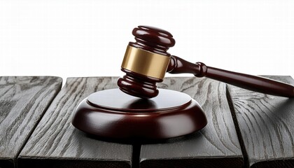 HighQuality Gavel Isolated on Transparent Background Perfect for Legal Themes, Courtroom Illustrations, and Justice Symbolism in Various Designs and Projects
