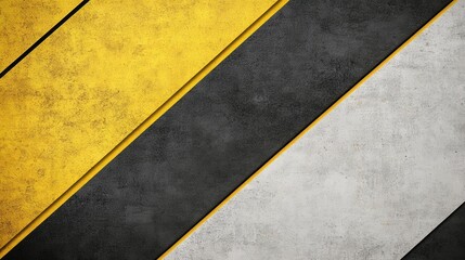 Fototapeta premium Abstract Industrial Background with Yellow, Black and White Elements