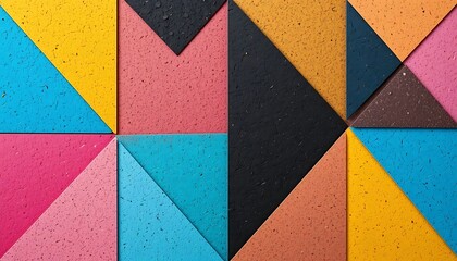 Vibrant Geometric Corkboard Textures in Trendy Colors for Modern Aesthetic