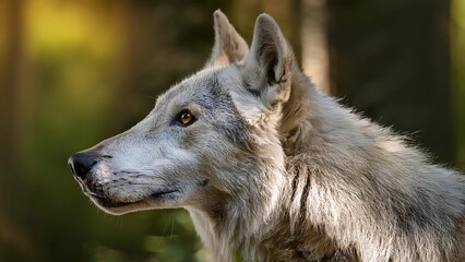 Fototapeta premium A stunning depiction of the Arabian wolf in its natural desert habitat