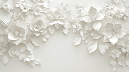 "Elegant White Floral Pattern Wedding Backdrop – Perfect for Ceremonies, Receptions, and Special Occasions."

