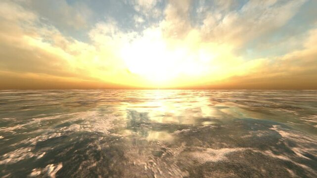 水平線　3DCGレンダリング