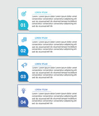 Business infographic design template with 4 options, steps or processes. Can be used for workflow layout, diagram, annual report, web design	
