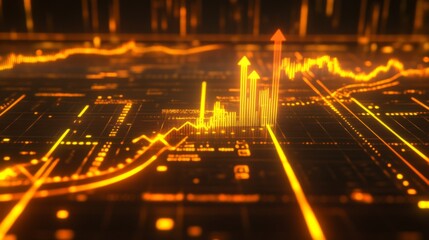 Fototapeta premium Business Futures Contracts Visualized with Graphs