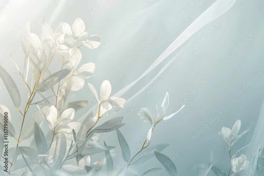 Poster elegant spring abstract background with soft pastel gradients and delicate floral patterns