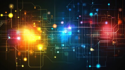 Obraz premium Abstract digital network technology background