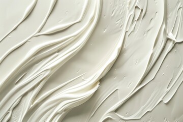 Cream cosmetic with anti aging hyaluronic acid moisturizer on white background.