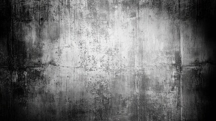 Obraz premium top view on old vintage black and white concrete cement wall surface texture background 