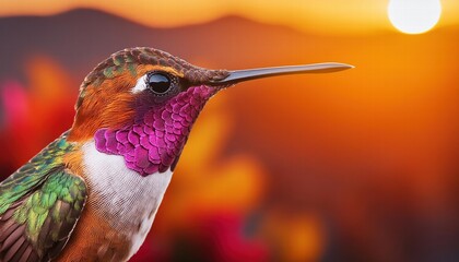 Colorful Hummingbird in High Definition A Realistic and Hyperrealistic Illustration Capturing the Intricate Details and Vibrant Colors of Natures Smallest Marvels