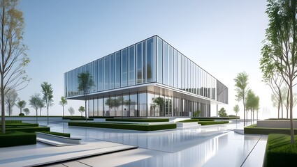 Fototapeta premium Fictional Spaces: A Minimalistic Architectural Wonder