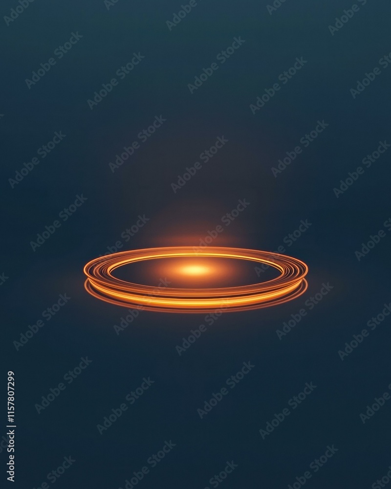 Canvas Prints glowing circular light on dark background. ai.