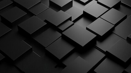 Fototapeta premium Abstract dark gray cubes background.