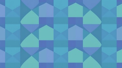 Fototapeta premium Serene Blue Geometric Pattern: Abstract background with a calming, repeating geometric design in shades of blue and teal. Perfect for adding a touch of sophisticated simplicity to your projects. 