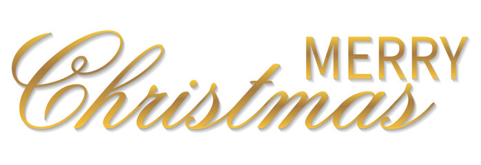Merry Christmas elegant gold vector illustration with decorative lettering for festive celebrations