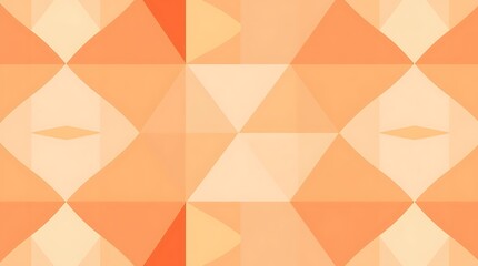 Fototapeta premium Abstract Geometric Pattern: A captivating, seamless pattern of geometric shapes in warm, peach tones. The repeating motif creates a sense of rhythm and harmony. The soft.