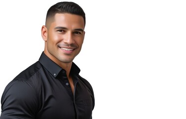 Portrait of a Man in a Black Shirt