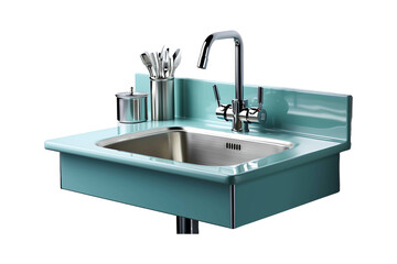 Surgical Scrub Sink isolated on transparent background.
