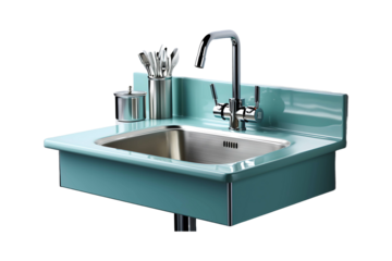Surgical Scrub Sink isolated on transparent background.