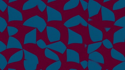 Abstract Teal and Burgundy Geometric Pattern: A mesmerizing pattern of intersecting teal and burgundy shapes creates a captivating abstract design.
