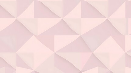Fototapeta premium Pink Geometric Pattern: Abstract background with delicate pink and white geometric shapes creating a soft, elegant, and modern design. Perfect for presentations, websites.