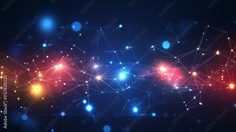 Poster abstract colorful network connection background