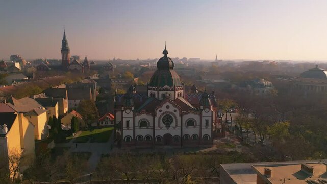 Subotica Synagogue - aerial drone view