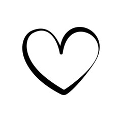 Stylized heart isolated from background. Valentine's Day hearts. Illustration. Symbols of love, romance and wedding