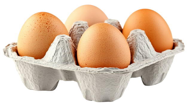 Eggs in an egg carton, cut out