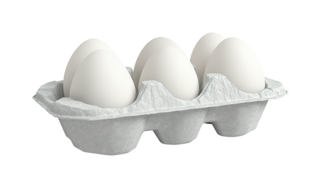 Eggs in an egg carton, cut out