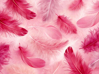pink feathers background