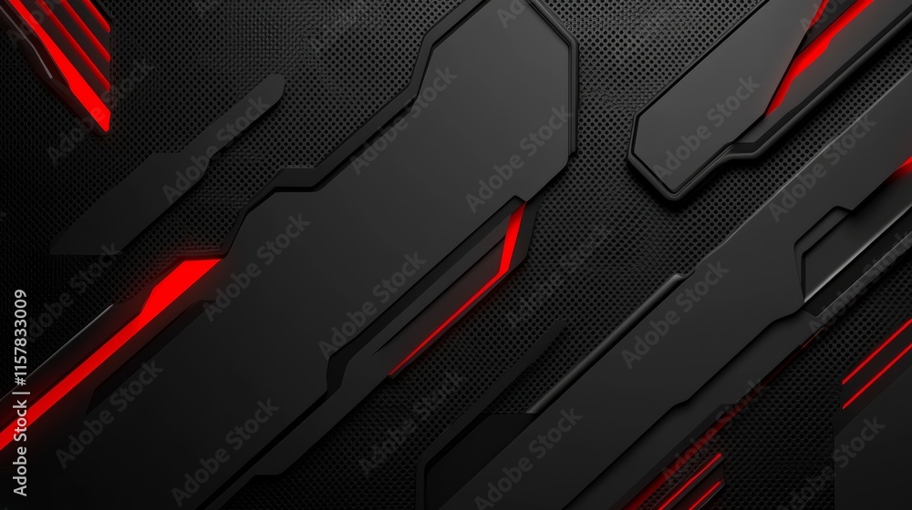 Poster abstract red and black tech background