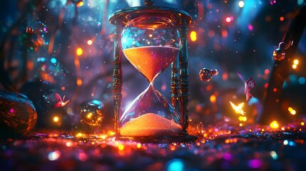 Hourglass Symbolizing the Struggle Against Time