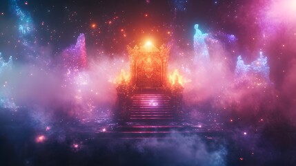 Ethereal Throne in a Dreamlike Landscape