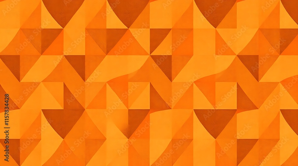 Aufkleber abstract geometric orange pattern: a vibrant and dynamic seamless pattern composed of interlocking o